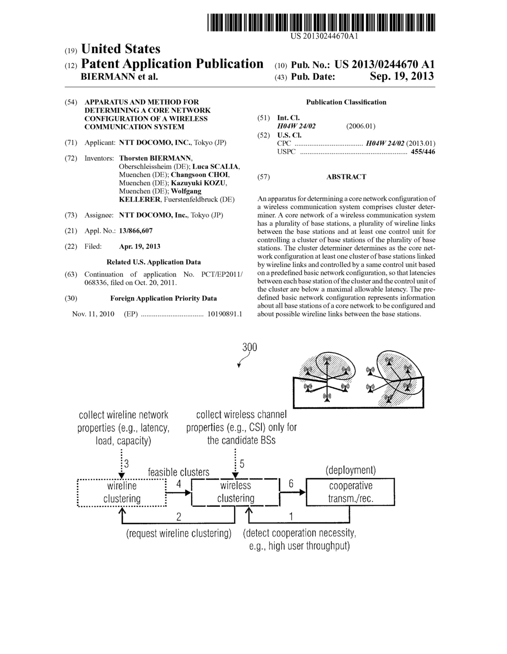 APPARATUS AND METHOD FOR DETERMINING A CORE NETWORK CONFIGURATION OF A     WIRELESS COMMUNICATION SYSTEM - diagram, schematic, and image 01