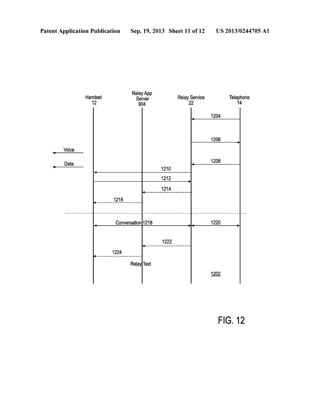 METHODS AND SYSTEMS FOR PROVIDING NEAR REAL TIME MESSAGING TO HEARING     IMPAIRED USER DURING TELEPHONE CALLS - diagram, schematic, and image 12