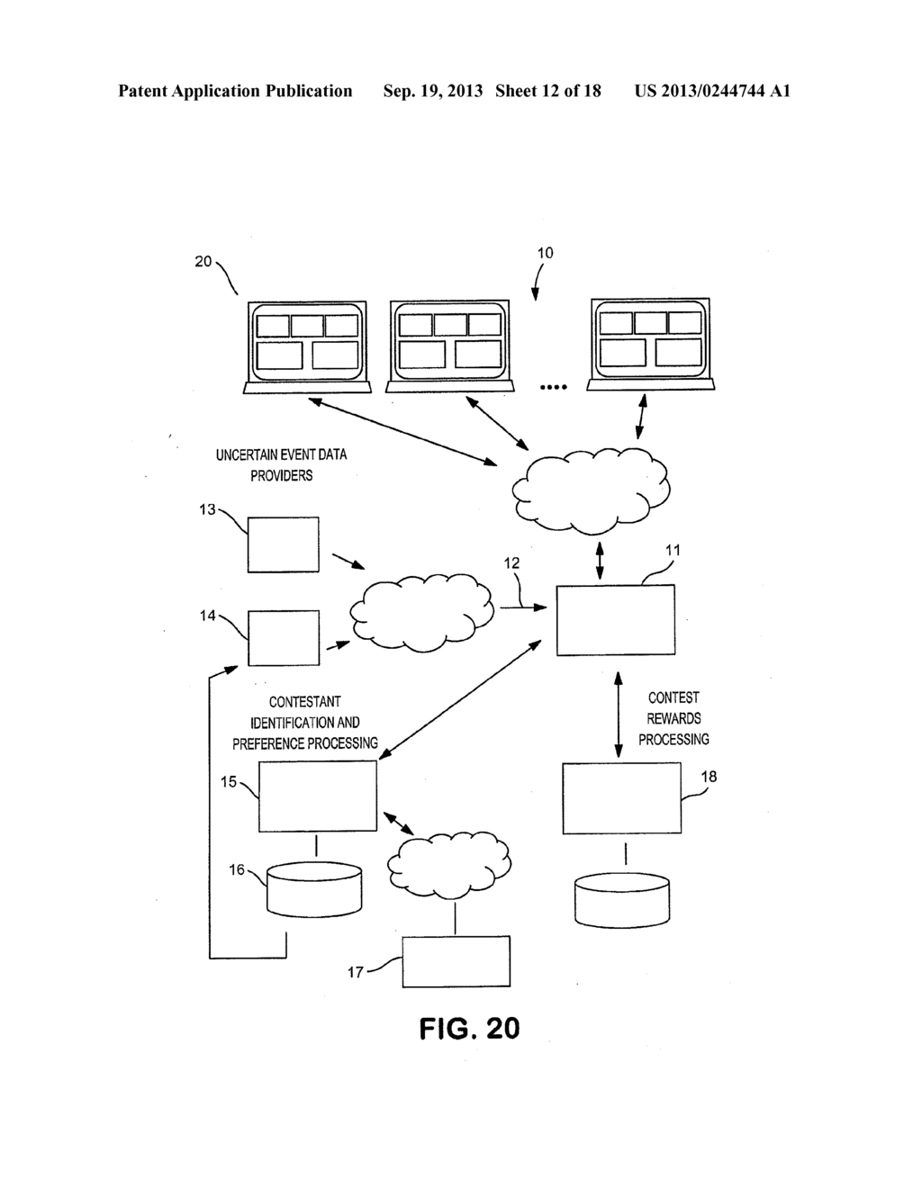 SYSTEMATIC CONTROL AND PROCESSING TO MONITOR AND MANAGE CONTESTANT ENTRY     DISPERSION OF SINGLE AND MULTIPLE SESSION INTERNET CONTESTS OVER THE     ESTIMATIONS AND PREDICTIONS OF FUTURE EVENTS - diagram, schematic, and image 13