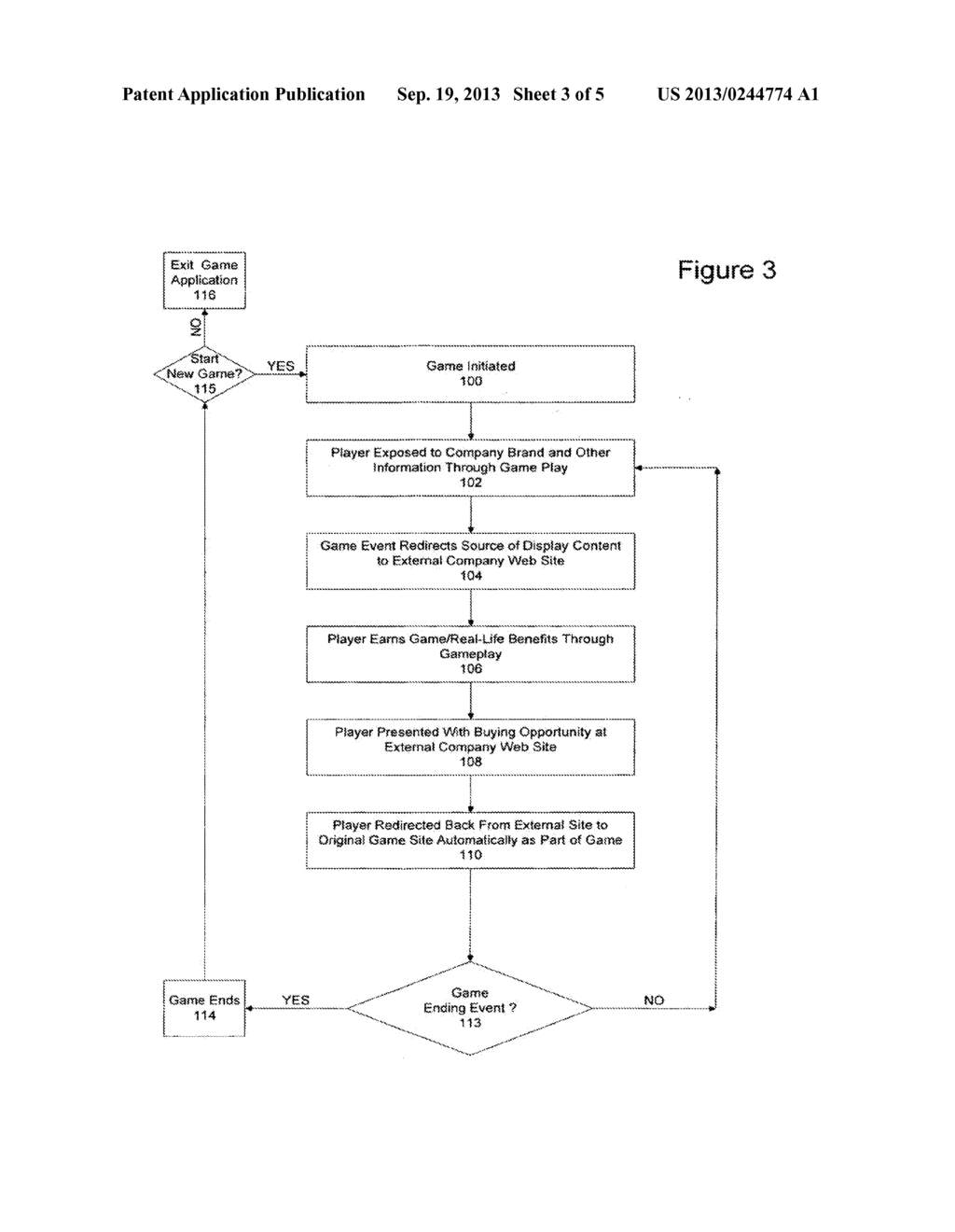 SYSTEM AND METHOD FOR INTEGRATING BUSINESS-RELATED CONTENT INTO AN     ELECTRONIC GAME - diagram, schematic, and image 04