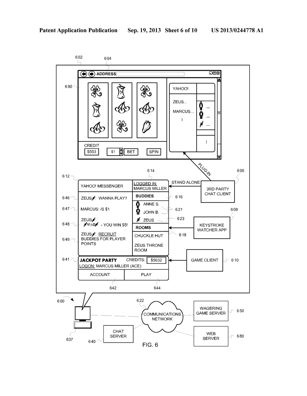 INTEGRATING CHAT AND WAGERING GAMES - diagram, schematic, and image 07