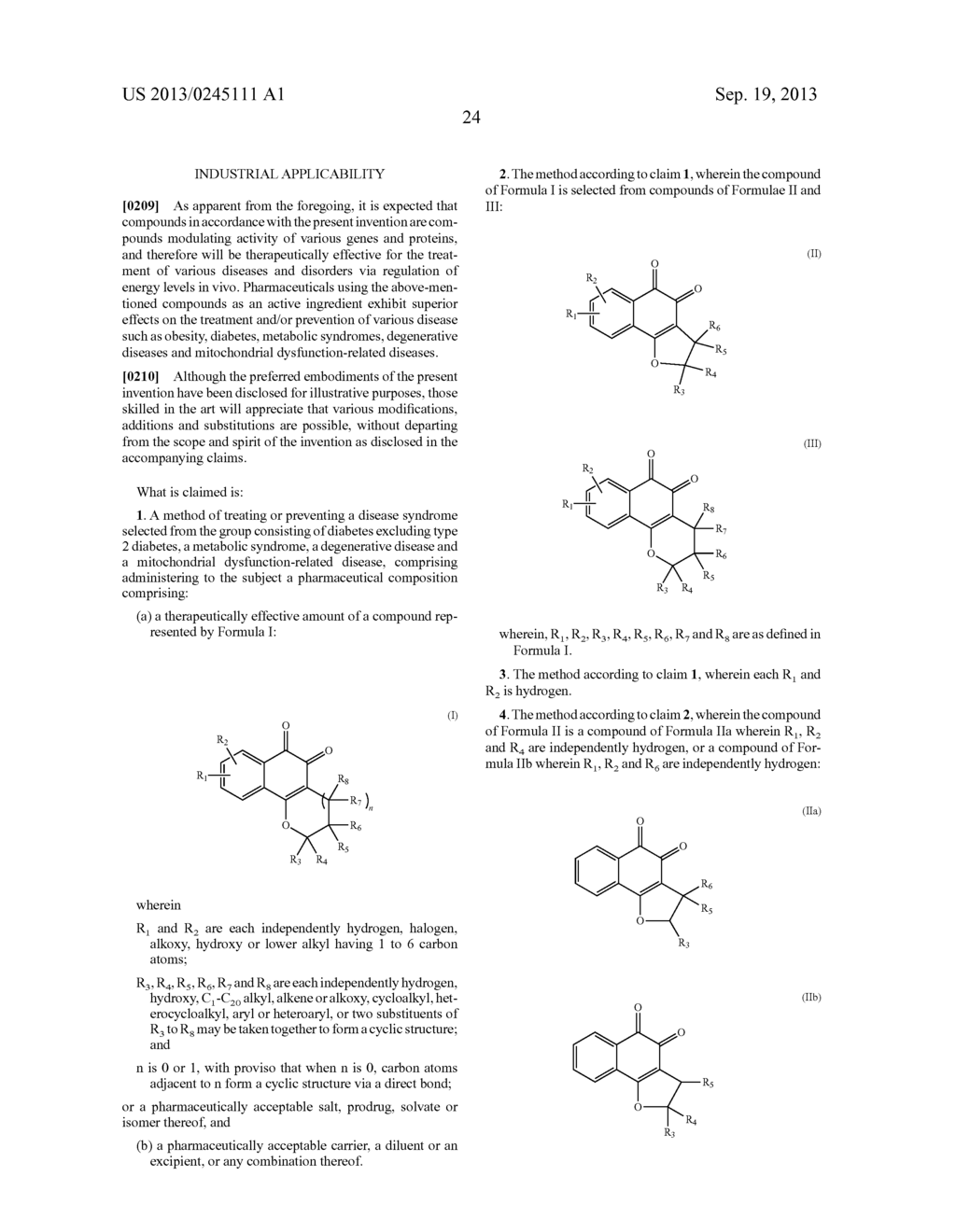 PHARMACEUTICAL COMPOSITION FOR THE TREATMENT OR PREVENTION OF DISEASES     INVOLVING OBESITY, DIABETES, METABOLIC SYNDROME, NEURO-DEGENERATIVE     DISEASES AND MITOCHONDRIA DYSFUNCTION DISEASES - diagram, schematic, and image 43