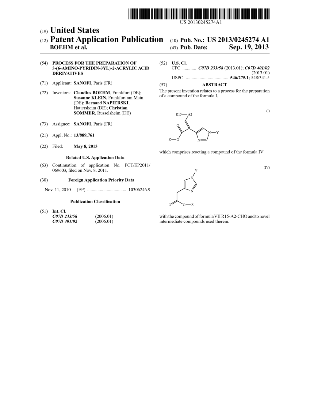 Process for the preparation of 3-(6-amino-pyridin-3yl)-2-acrylic acid     derivatives - diagram, schematic, and image 01