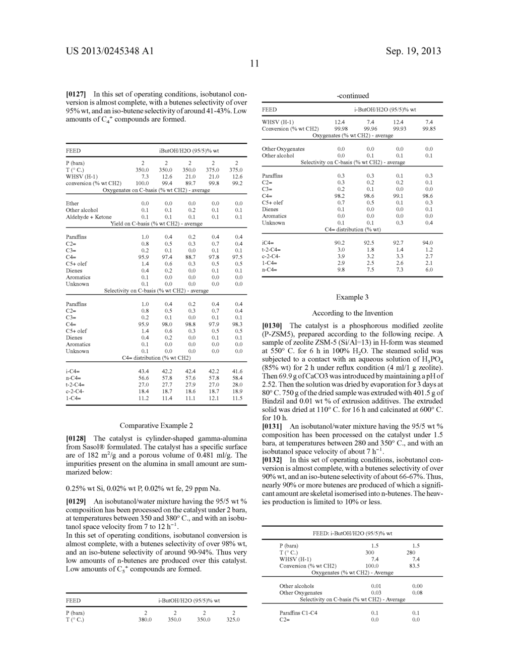 PRODUCTION OF PROPYLENE VIA SIMULTANEOUS DEHYDRATION AND SKELETAL     ISOMERISATION OF ISOBUTANOL ON ACID CATALYSTS FOLLOWED BY METATHESIS - diagram, schematic, and image 17