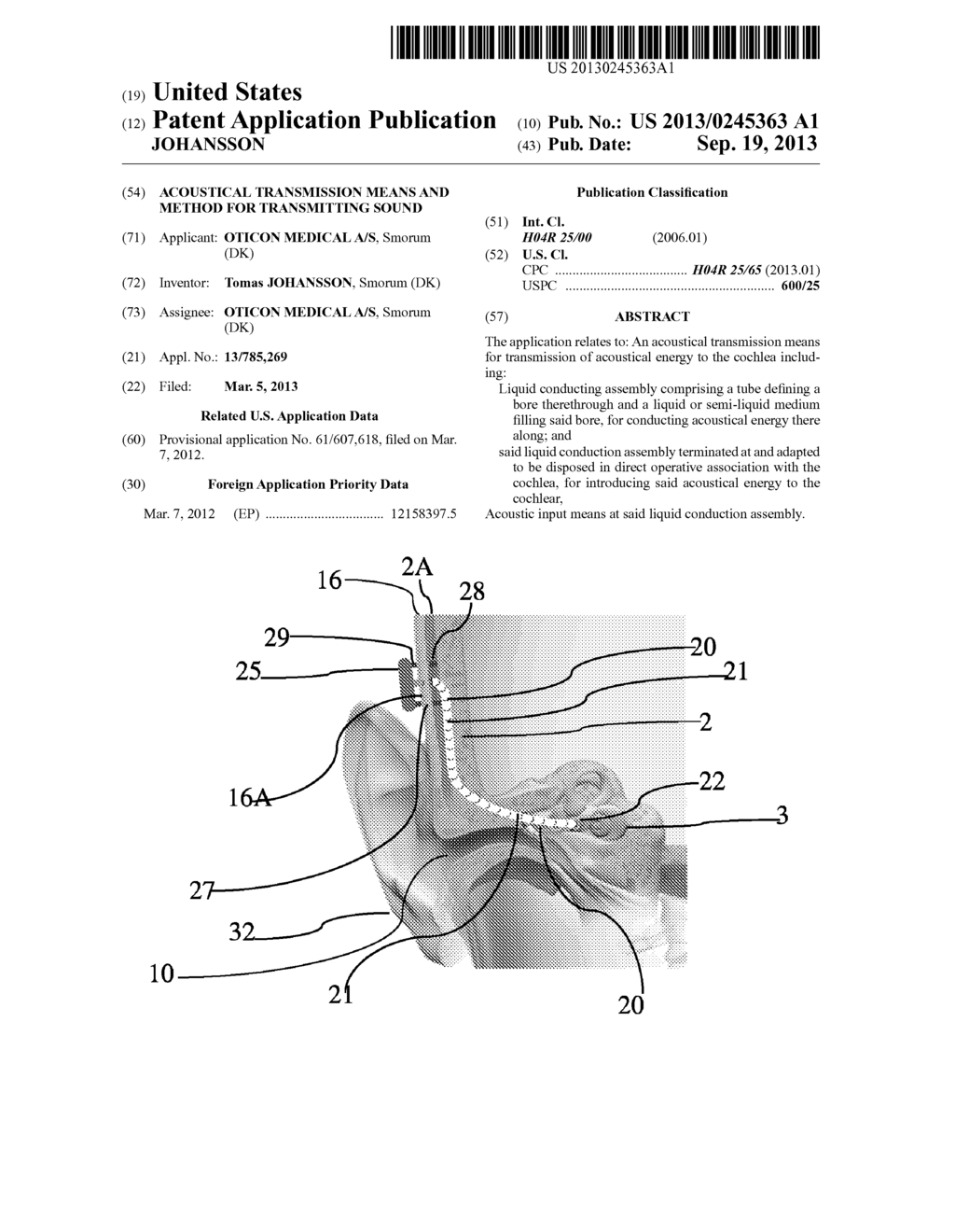 ACOUSTICAL TRANSMISSION MEANS AND METHOD FOR TRANSMITTING SOUND - diagram, schematic, and image 01