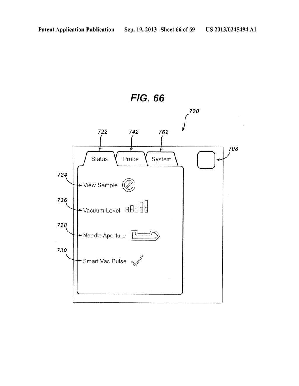 ICON-BASED USER INTERFACE ON BIOPSY SYSTEM CONTROL MODULE - diagram, schematic, and image 67