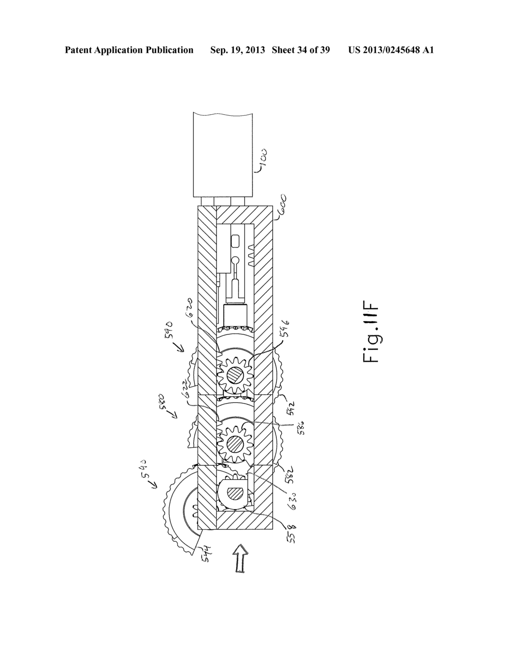 LAPAROSCOPIC SUTURING INSTRUMENT WITH RACK DRIVE - diagram, schematic, and image 35