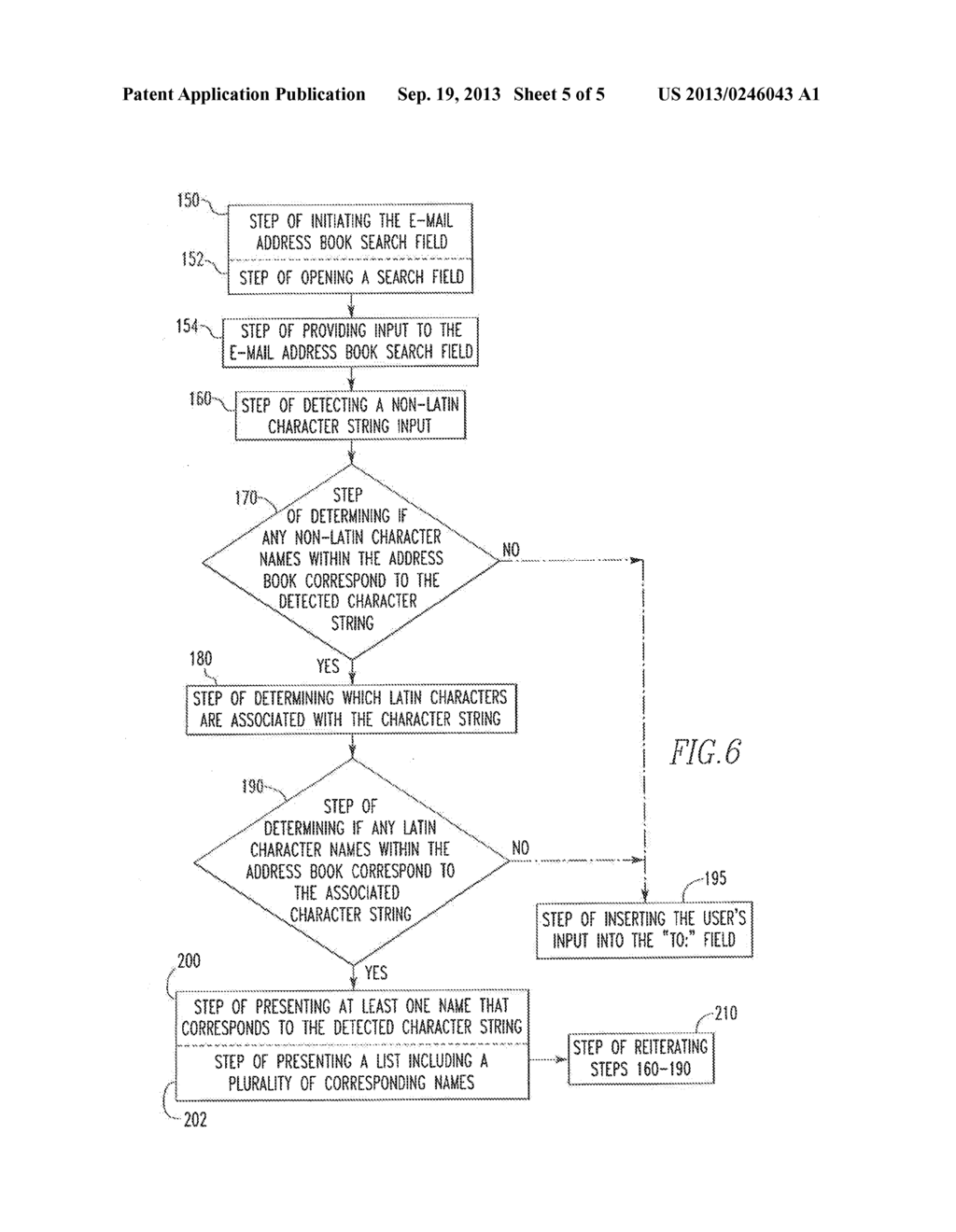 METHOD OF E-MAIL ADDRESS SEARCH AND E-MAIL ADDRESS TRANSLITERATION AND     ASSOCIATED DEVICE - diagram, schematic, and image 06