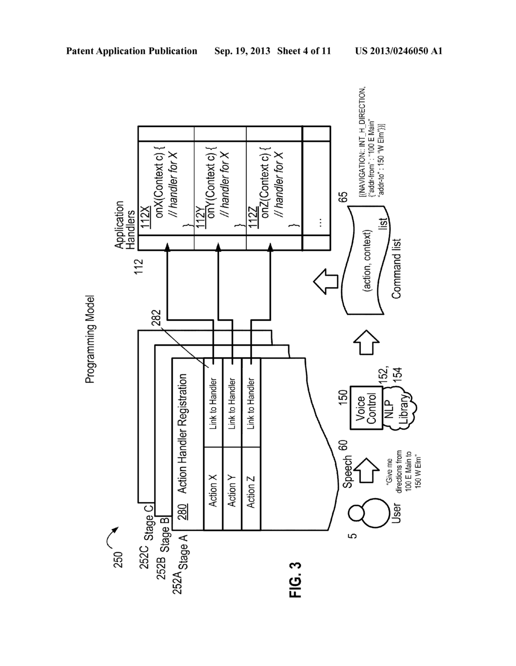 VOICE CONTROL OF APPLICATIONS BY ASSOCIATING USER INPUT WITH     ACTION-CONTEXT IDENTIFIER PAIRS - diagram, schematic, and image 05