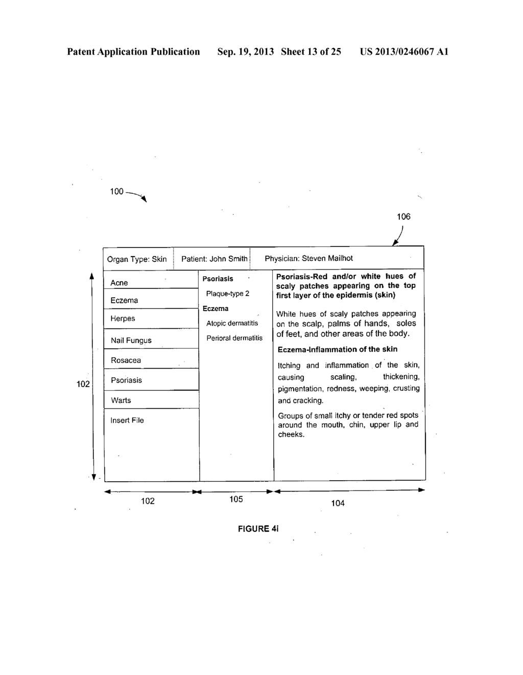 USER INTERFACE FOR PRODUCING AUTOMATED MEDICAL REPORTS AND A METHOD FOR     UPDATING FIELDS OF SUCH INTERFACE ON THE FLY - diagram, schematic, and image 14