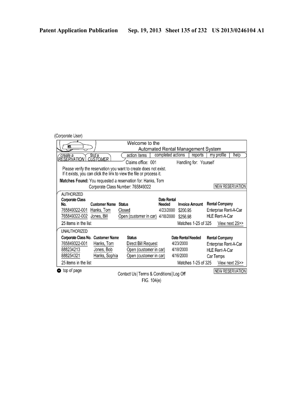 Extended Web Enabled Multi-Featured Business To Business Computer System     For Rental Vehicle Services - diagram, schematic, and image 136