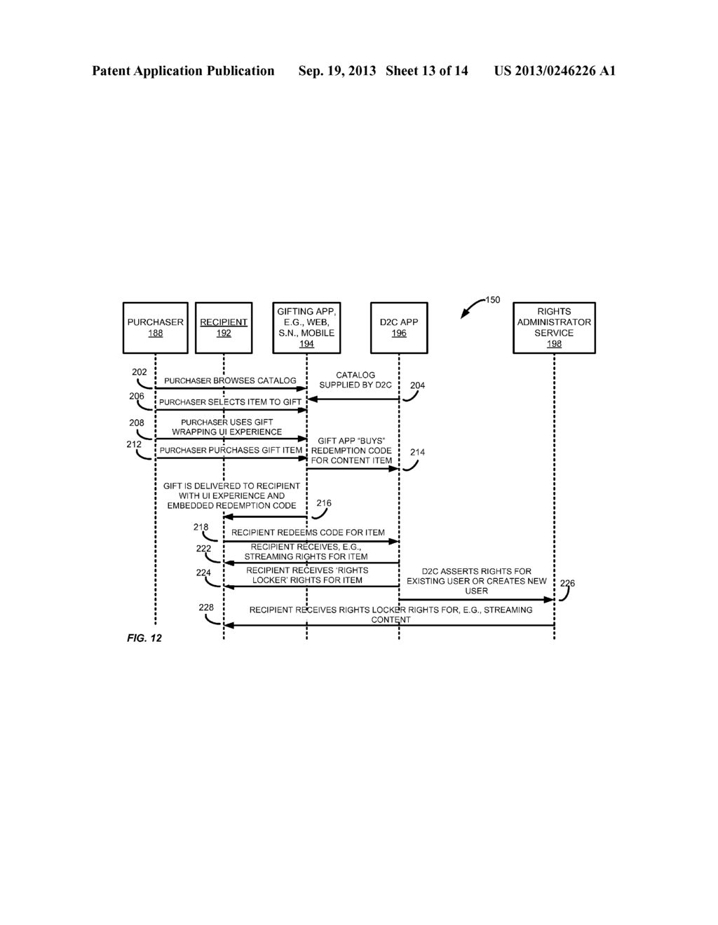 SYSTEM AND METHOD FOR ENABLING CONSUMER PROMOTION, SALE, OR GIFTING OF     CONTENT ITEMS SUCH AS MOVIES - diagram, schematic, and image 14