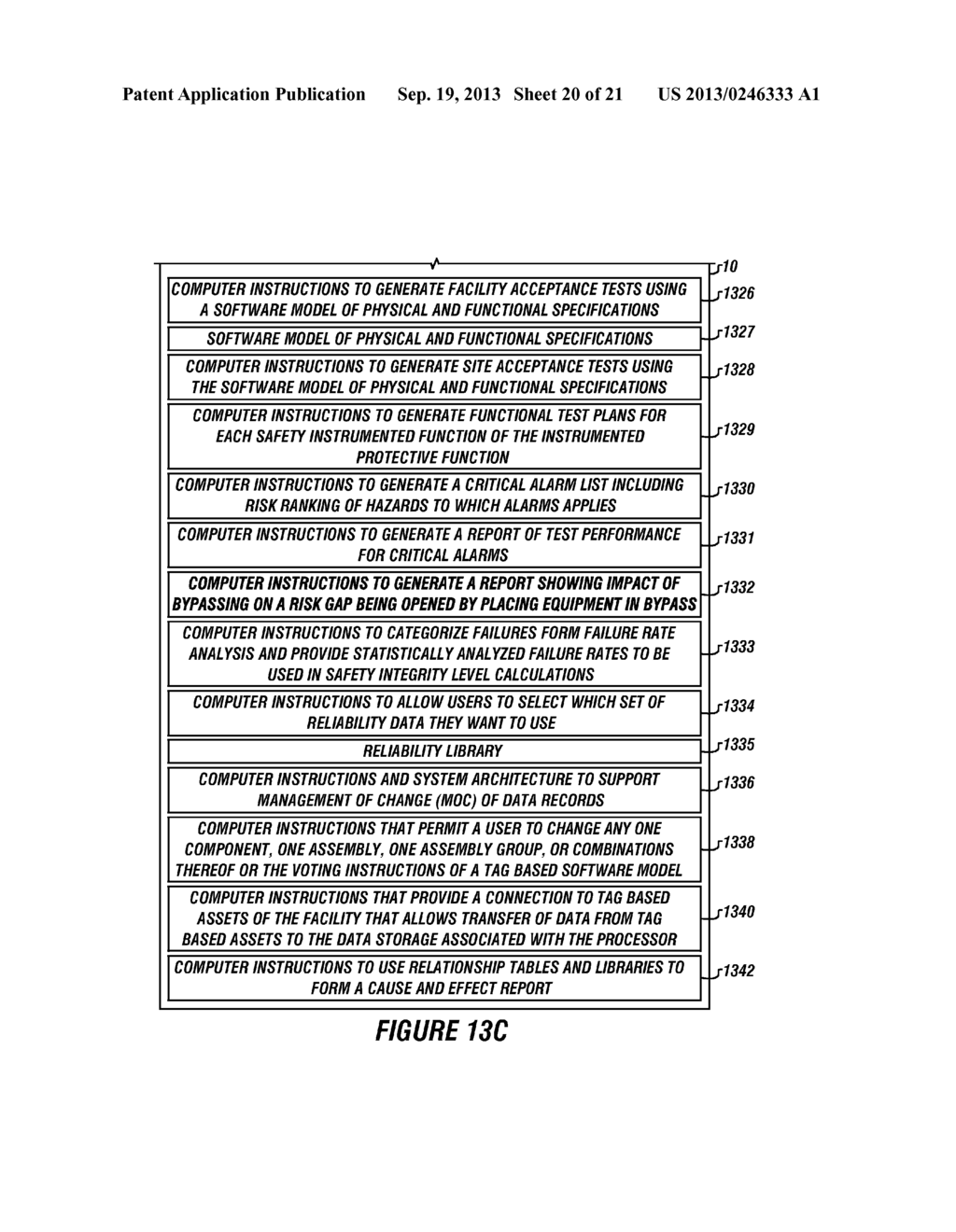 SYSTEM TO CREATE AND USE TEST PLANS USABLE IN VALIDATING A REAL WORLD     MODEL IN SOFTWARE OF A SAFETY INSTRUMENTED SYSTEM ARCHITECTURE FOR SAFETY     INSTRUMENTED SYSTEMS IN A FACILITY - diagram, schematic, and image 21