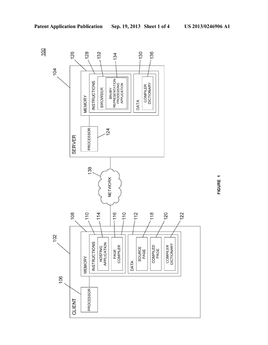 SYSTEM AND METHOD PROVIDING A BINARY REPRESENTATION OF A WEB PAGE - diagram, schematic, and image 02