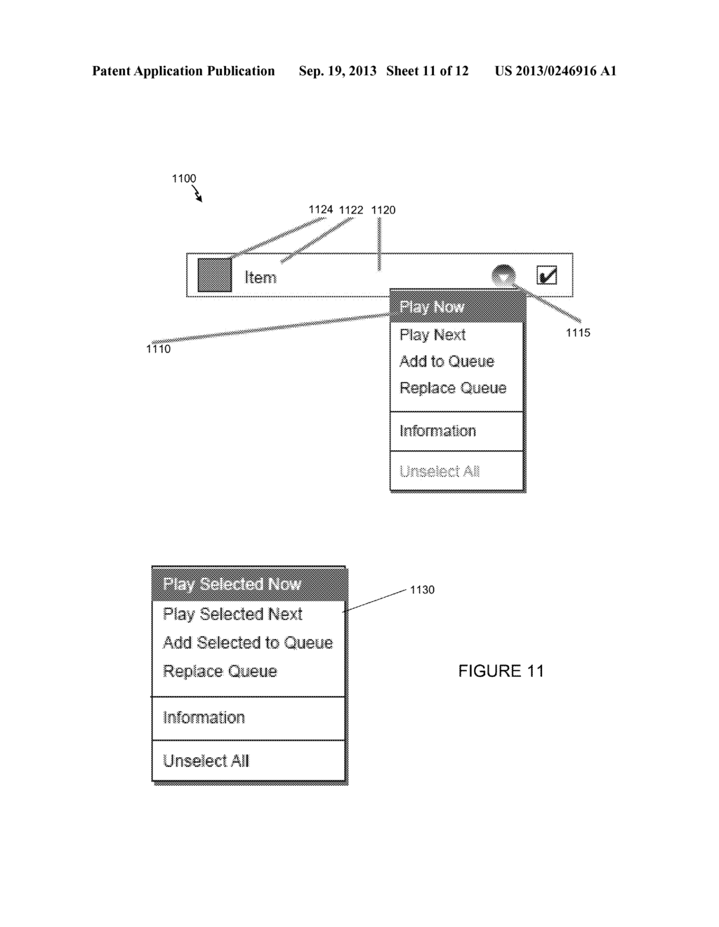 Context-Based User Music Menu Systems and Methods - diagram, schematic, and image 12