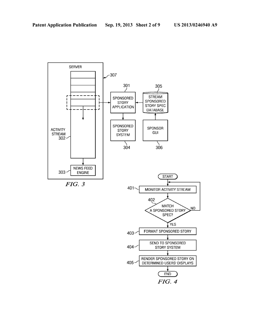 Sponsored-Stories-Unit Creation from Organic Activity Stream - diagram, schematic, and image 03