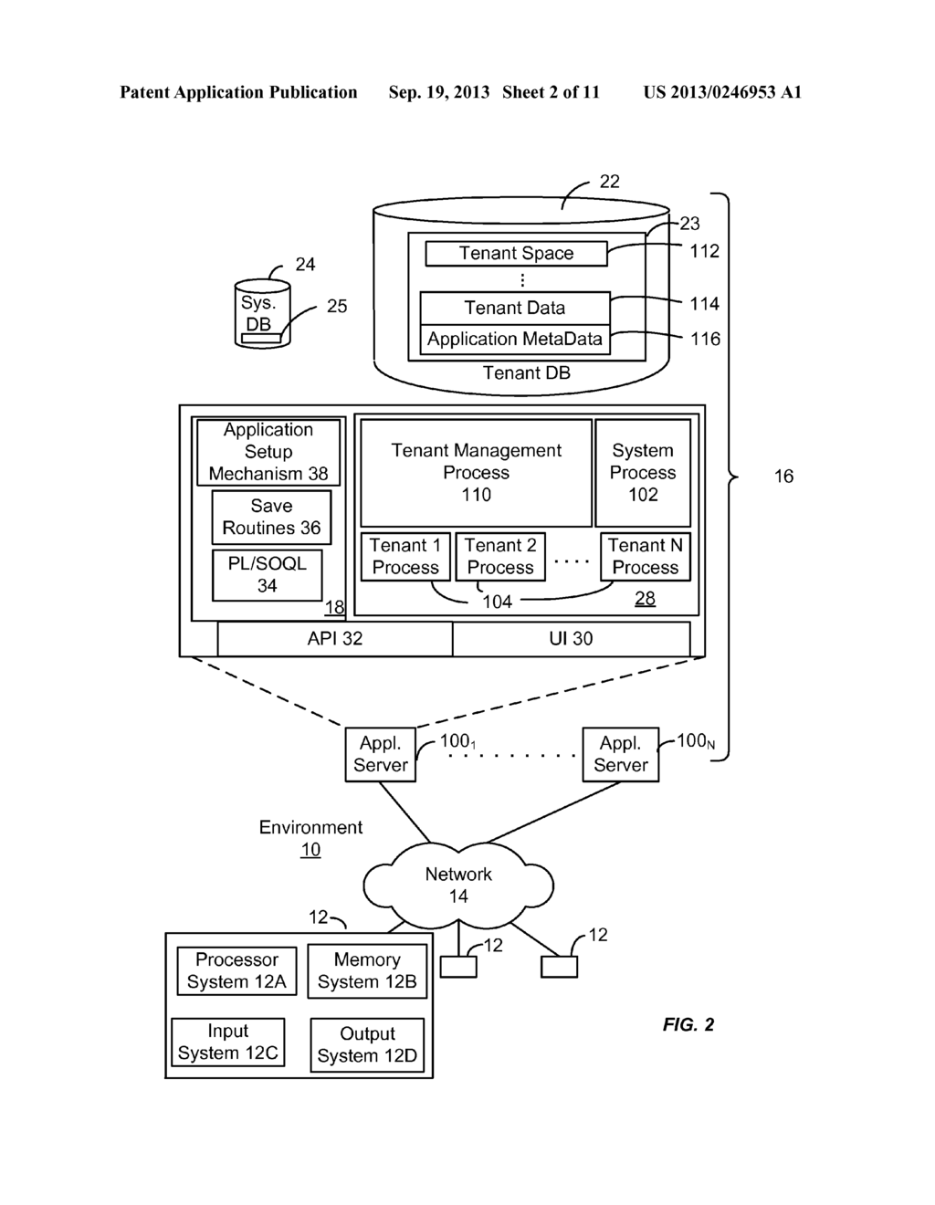 METHOD AND SYSTEM FOR CUSTOMIZING A USER INTERFACE TO AN ON-DEMAND     DATABASE SERVICE - diagram, schematic, and image 03