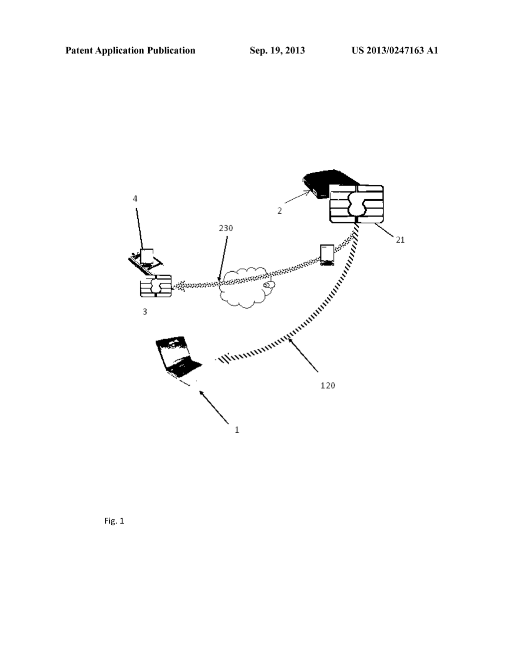 METHOD FOR PROVIDING A USER WITH AN AUTHENTICATED REMOTE ACCESS TO A     REMOTE SECURE DEVICE - diagram, schematic, and image 02