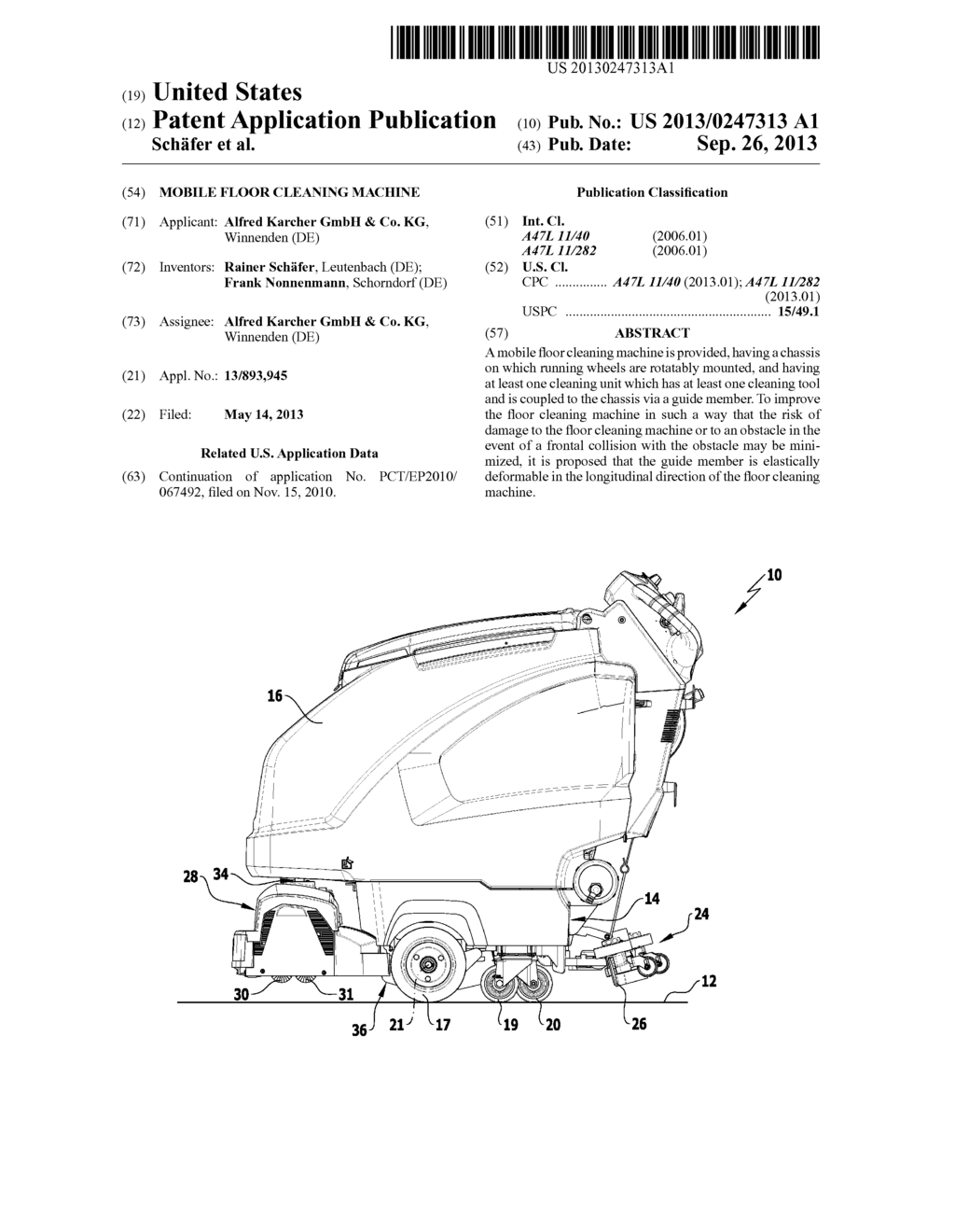 MOBILE FLOOR CLEANING MACHINE - diagram, schematic, and image 01