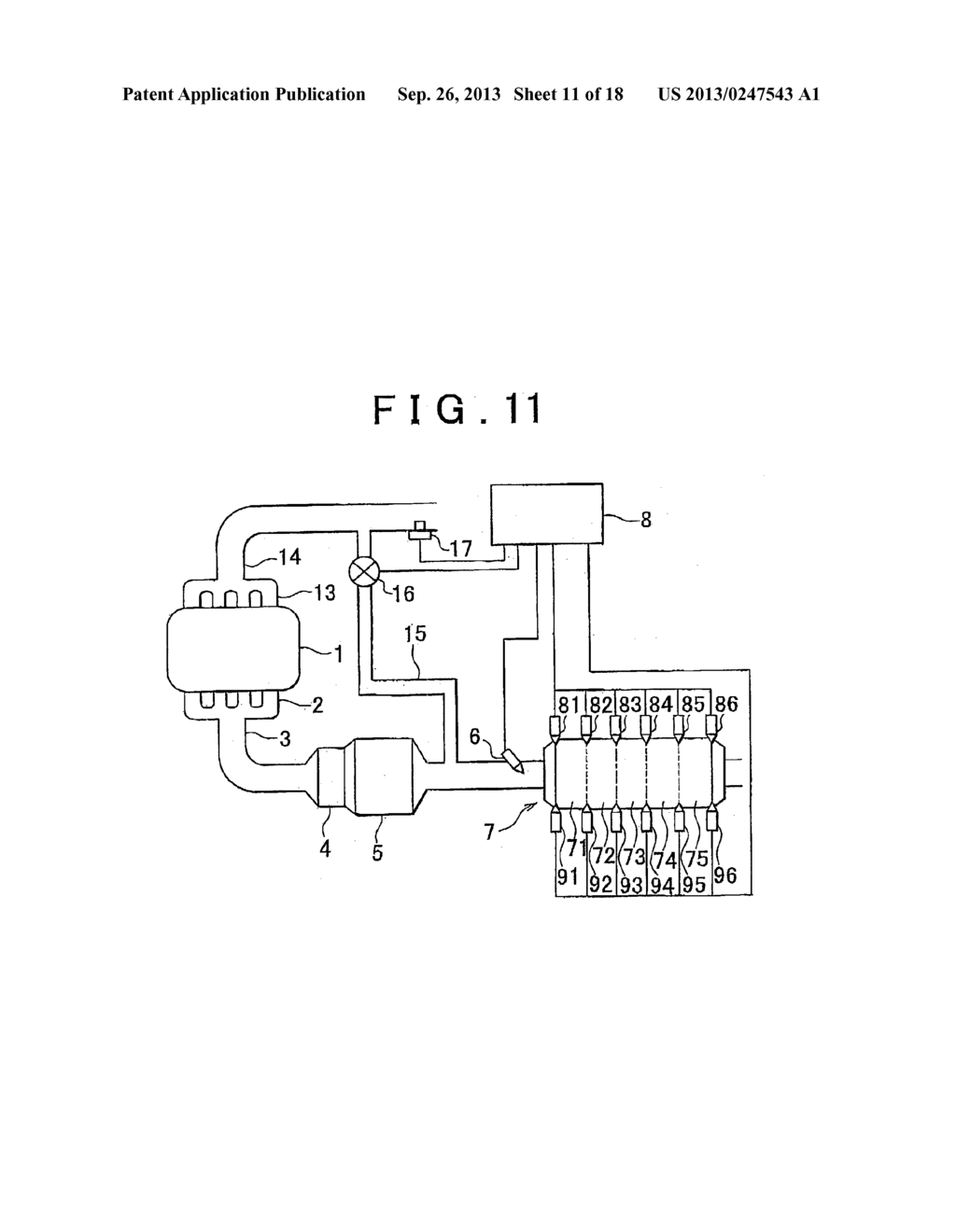 EXHAUST GAS CONTROL APPARATUS AND CONTROL METHOD FOR EXHAUST GAS CONTROL     APPARATUS - diagram, schematic, and image 12