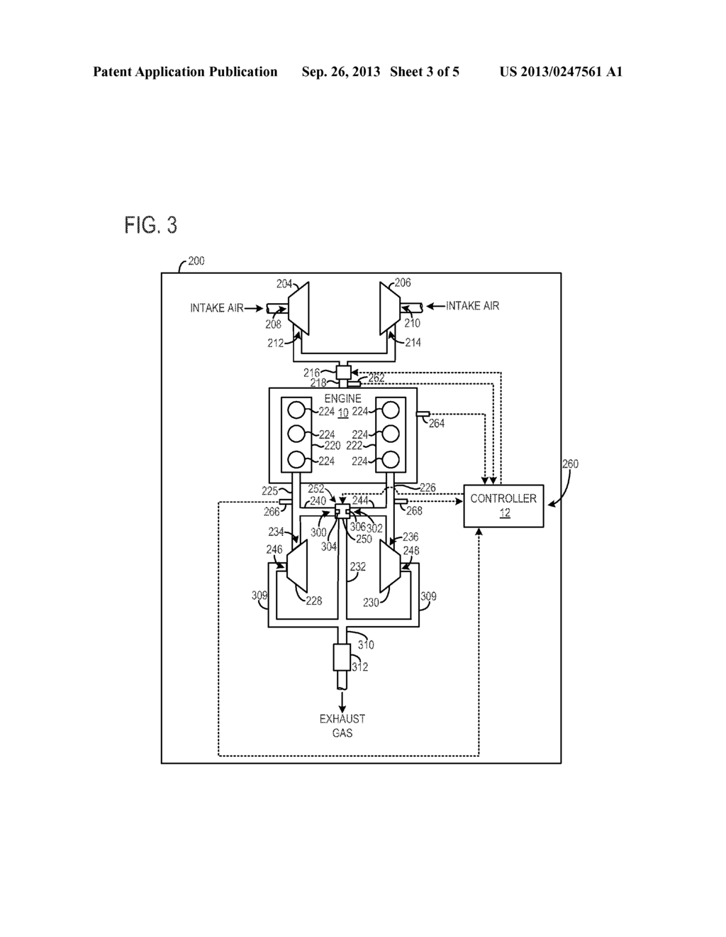 TURBOCHARGER SYSTEM HAVING A SHARED BYPASS CONDUIT AND WASTEGATE - diagram, schematic, and image 04