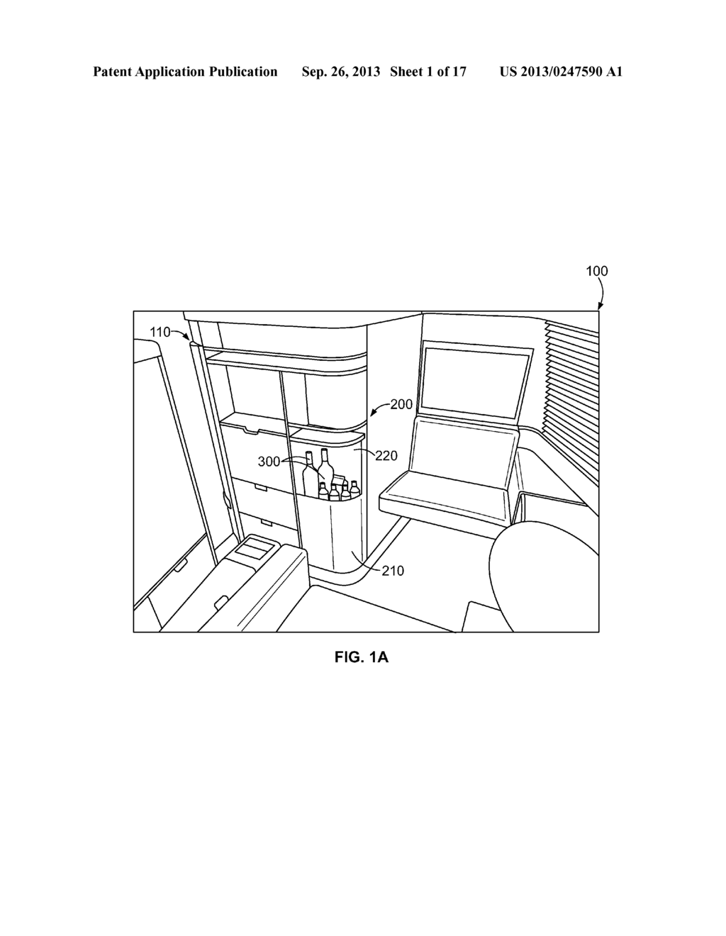 Dynamic Chilled Mini-Bar for Aircraft Passenger Suite - diagram, schematic, and image 02