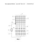 Stringed musical instrument with string activated light emitting members diagram and image