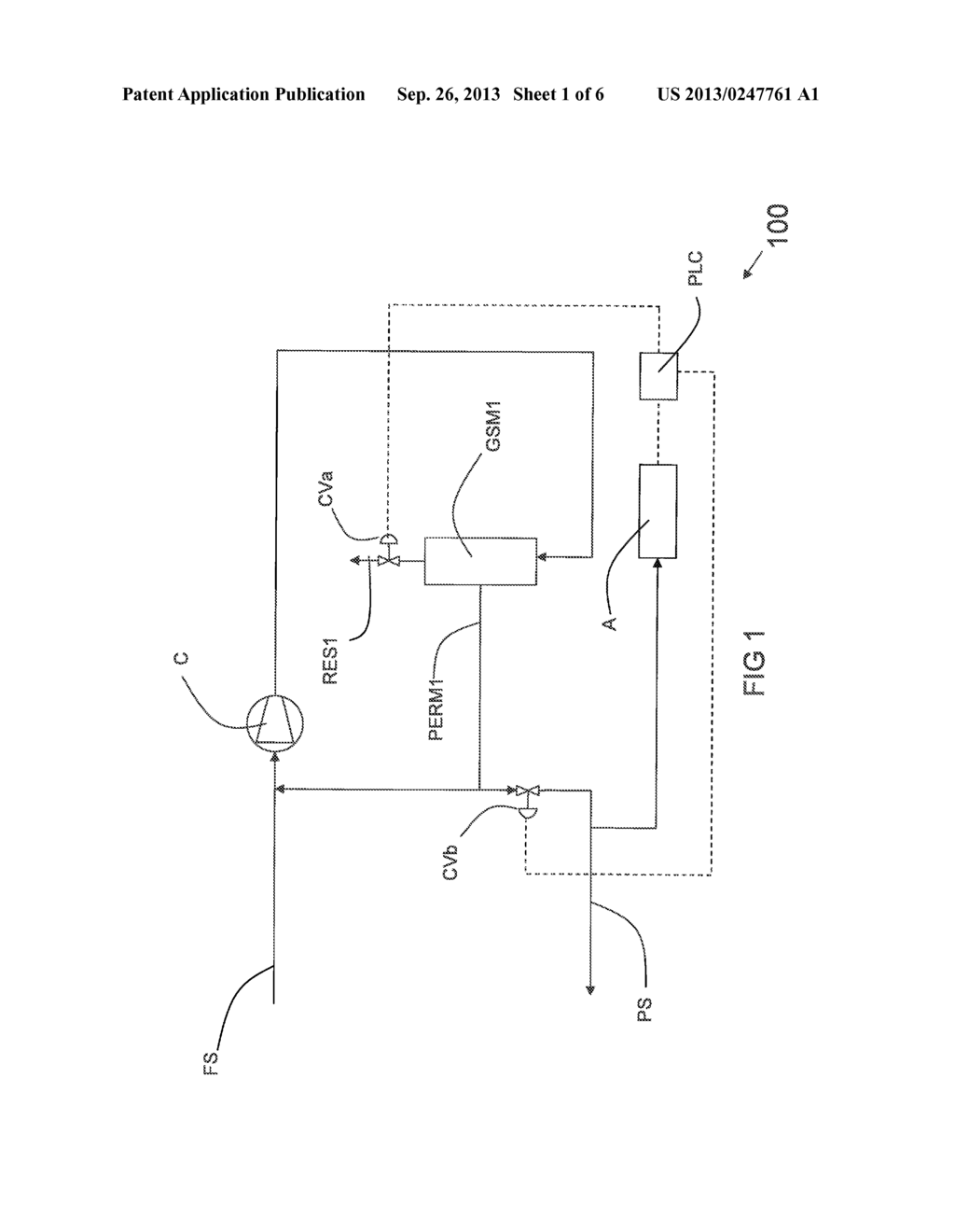 Method and System for Membrane-Based Gas Recovery - diagram, schematic, and image 02