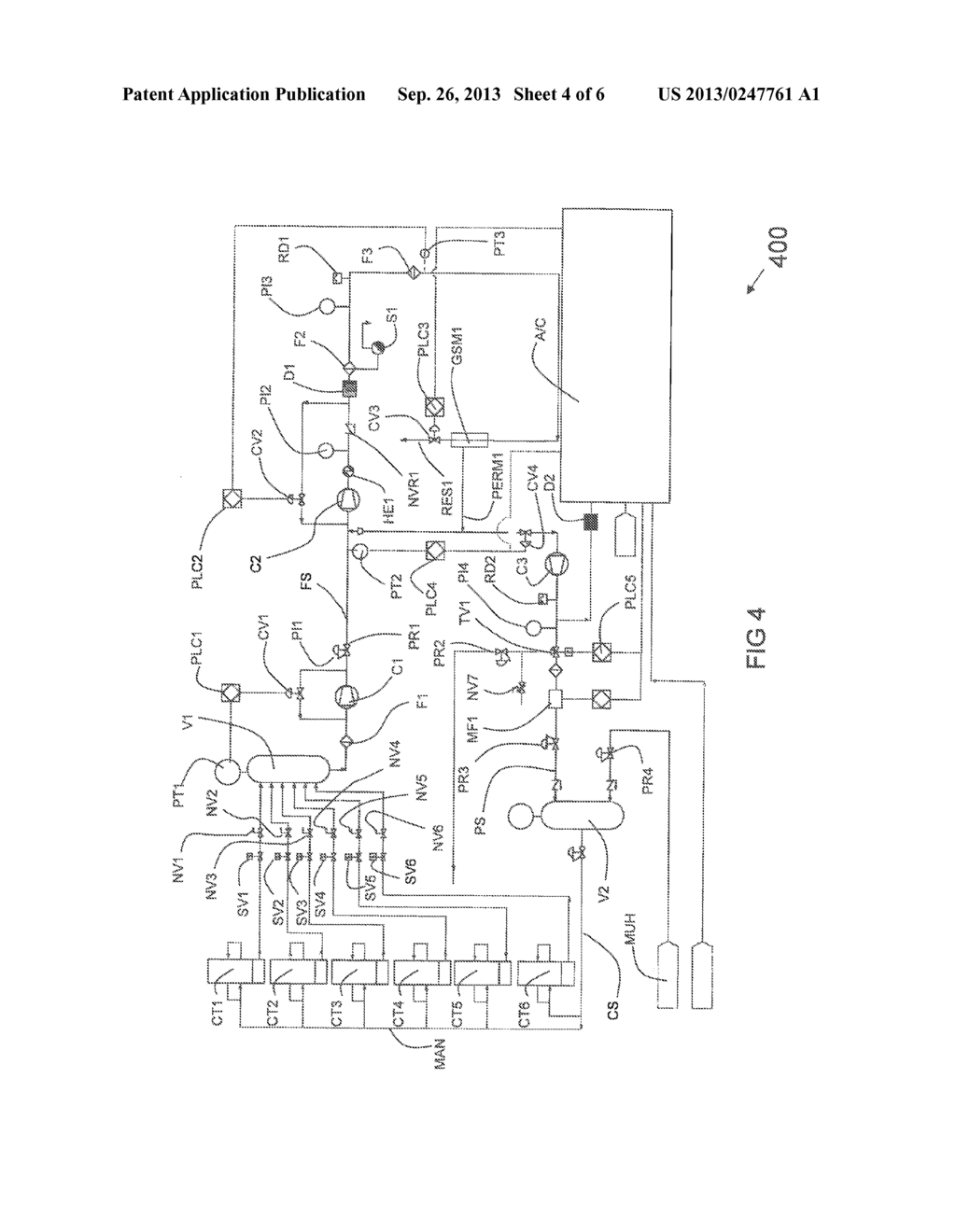 Method and System for Membrane-Based Gas Recovery - diagram, schematic, and image 05