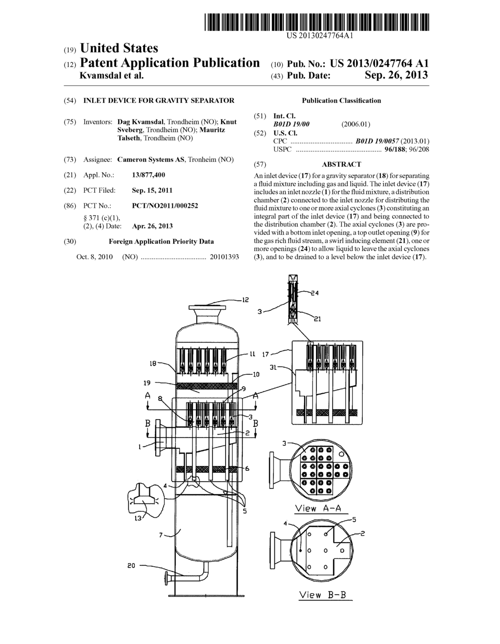 Inlet Device For Gravity Separator - diagram, schematic, and image 01