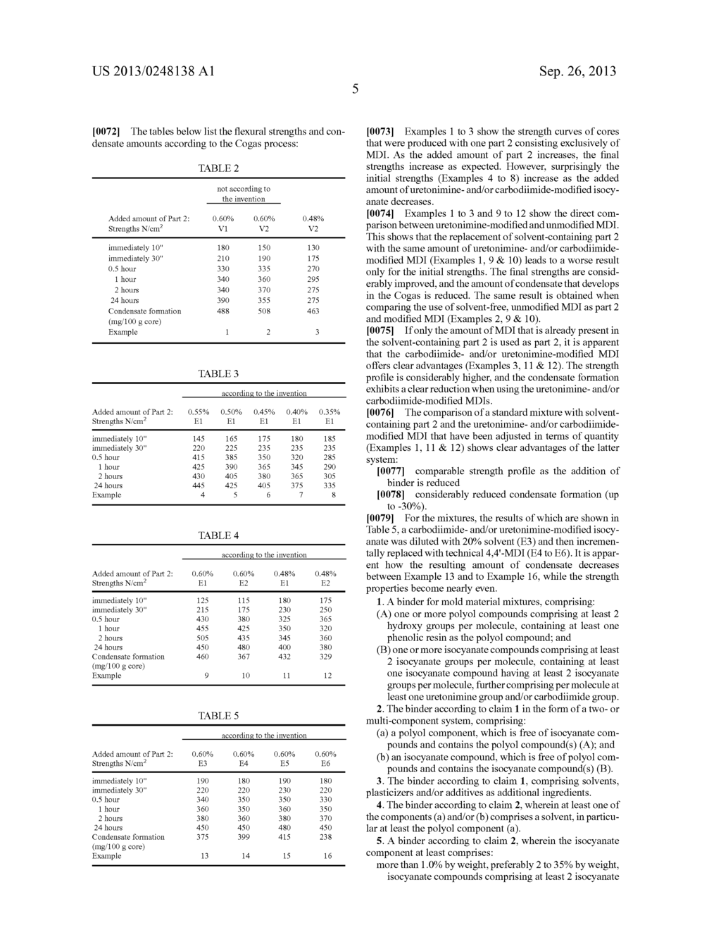 POLYURETHANER-BASED BINDER FOR PRODUCING CORES AND CASTING MOLDS USING     ISOCYANATES CONTAINING A URETONIMINE AND/OR CARBODIIMIDE GROUP, A MOLD     MATERIAL MIXTURE CONTAINING SAID BINDER, AND A METHOD USING SAID BINDER - diagram, schematic, and image 06