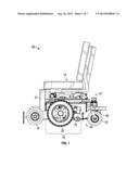 POWERED WHEELCHAIR WITH ARTICULATING DRIVE WHEELS diagram and image