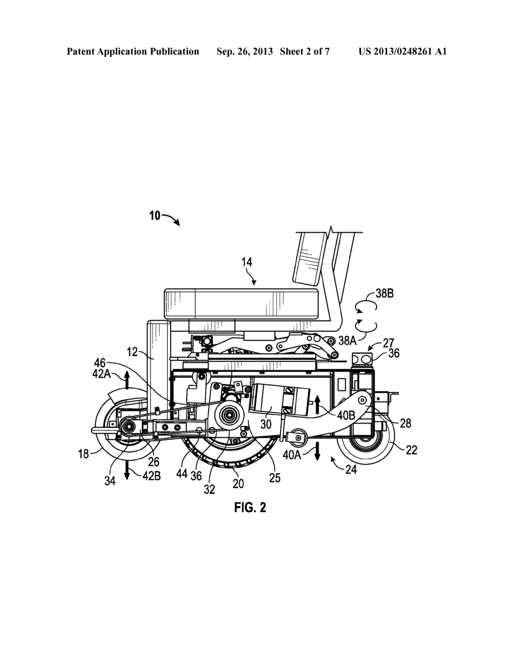 POWERED WHEELCHAIR WITH ARTICULATING DRIVE WHEELS - diagram, schematic, and image 03