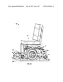 POWERED WHEELCHAIR WITH ARTICULATING DRIVE WHEELS diagram and image