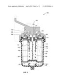 FILTER ASSEMBLY WITH WATER EVACUATION AND METHODS diagram and image