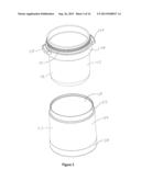 FOOD TRANSPORT AND STORAGE CONTAINER HAVING REMOVABLE INNER CONTAINER AND     INSULATING OUTER SLEEVE diagram and image