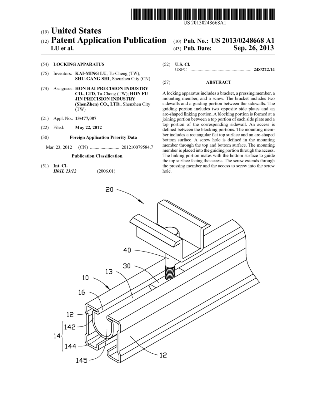 LOCKING APPARATUS - diagram, schematic, and image 01