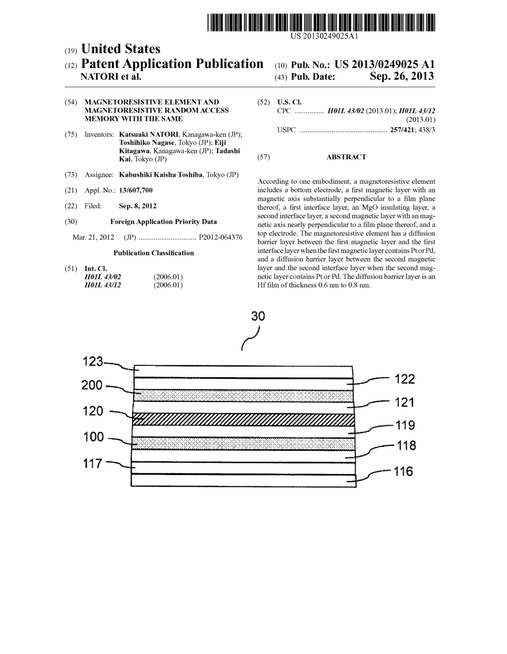 MAGNETORESISTIVE ELEMENT AND MAGNETORESISTIVE RANDOM ACCESS MEMORY WITH     THE SAME - diagram, schematic, and image 01