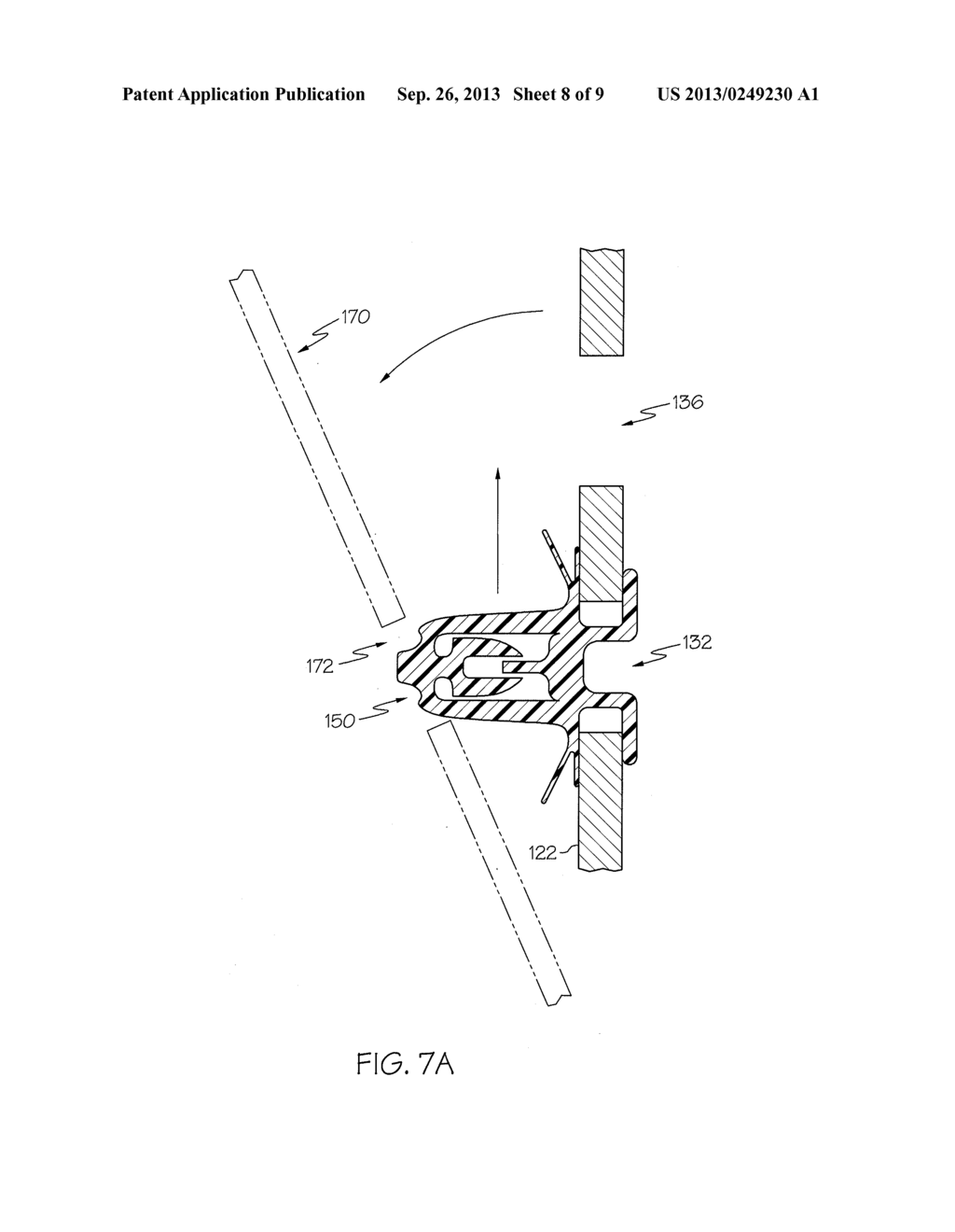 TRIM PANELS FOR MOUNTING TO SUPPORT STRUCTURES OF AUTOMOTIVE VEHICLES BY     RENTION CLIPS - diagram, schematic, and image 09