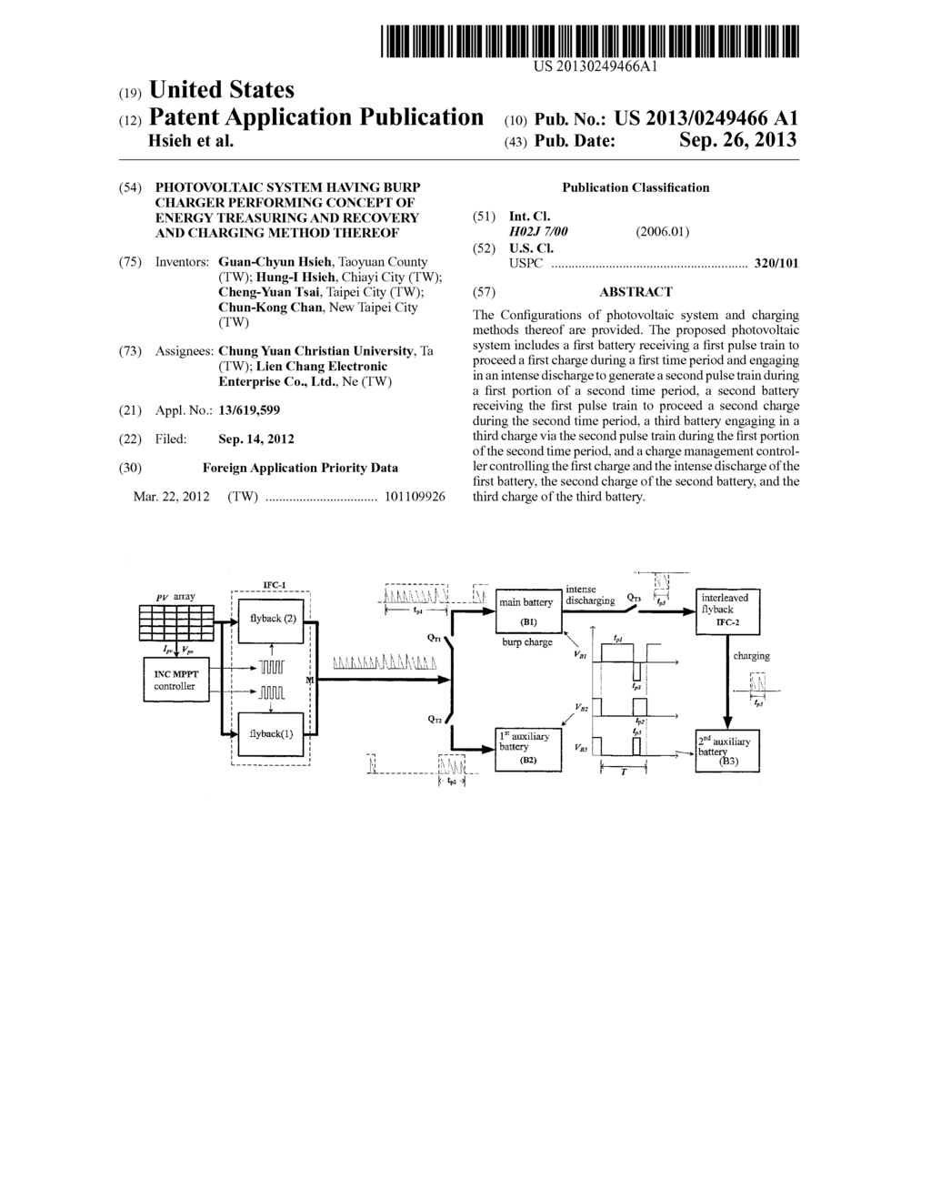 Photovoltaic System Having Burp Charger Performing Concept of Energy     Treasuring and Recovery and Charging Method Thereof - diagram, schematic, and image 01