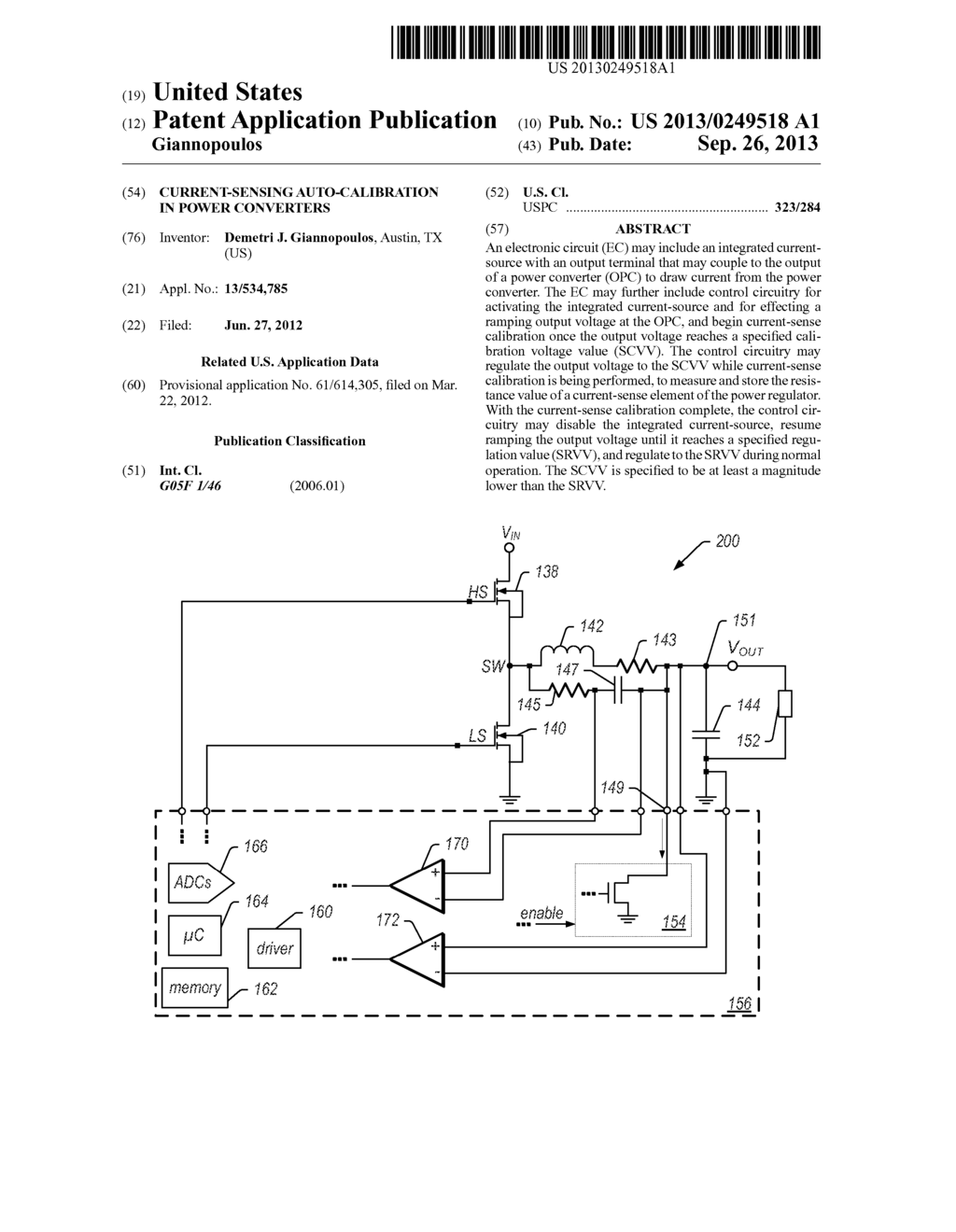 Current-Sensing Auto-Calibration in Power Converters - diagram, schematic, and image 01