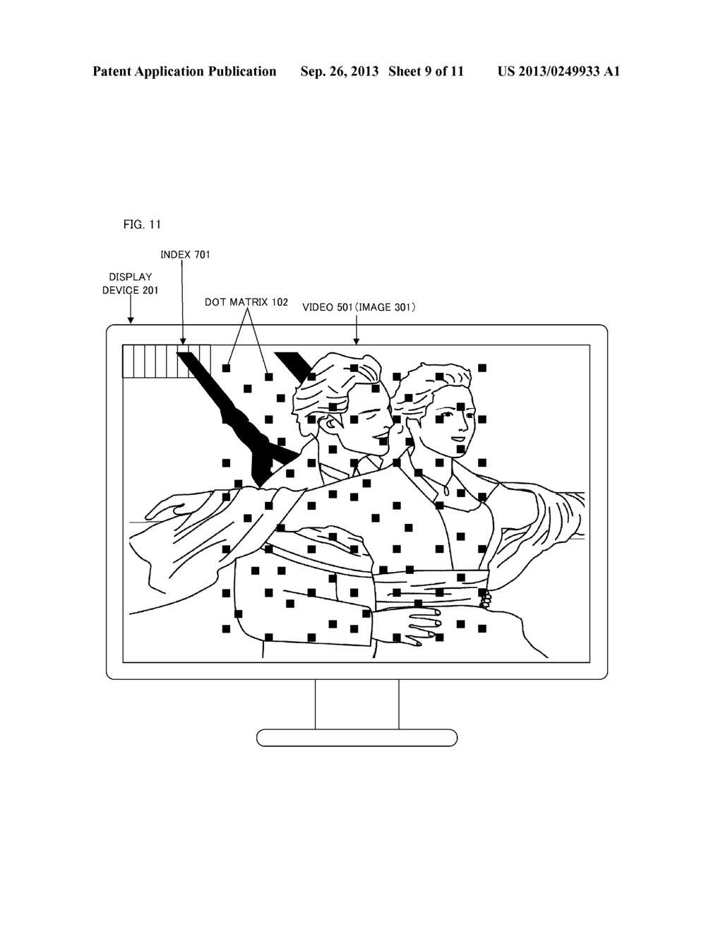DISPLAY FORMAT USING DISPLAY DEVICE FOR MACHINE-READABLE DOT PATTERNS - diagram, schematic, and image 10