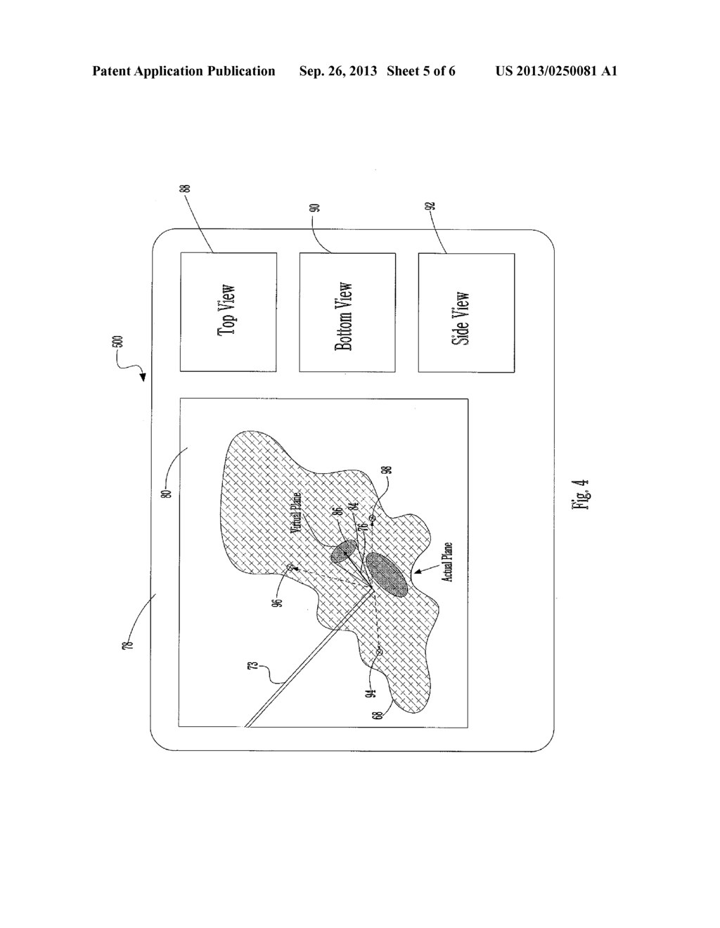 SYSTEM AND METHOD FOR DETERMINING CAMERA ANGLES BY USING VIRTUAL PLANES     DERIVED FROM ACTUAL IMAGES - diagram, schematic, and image 06