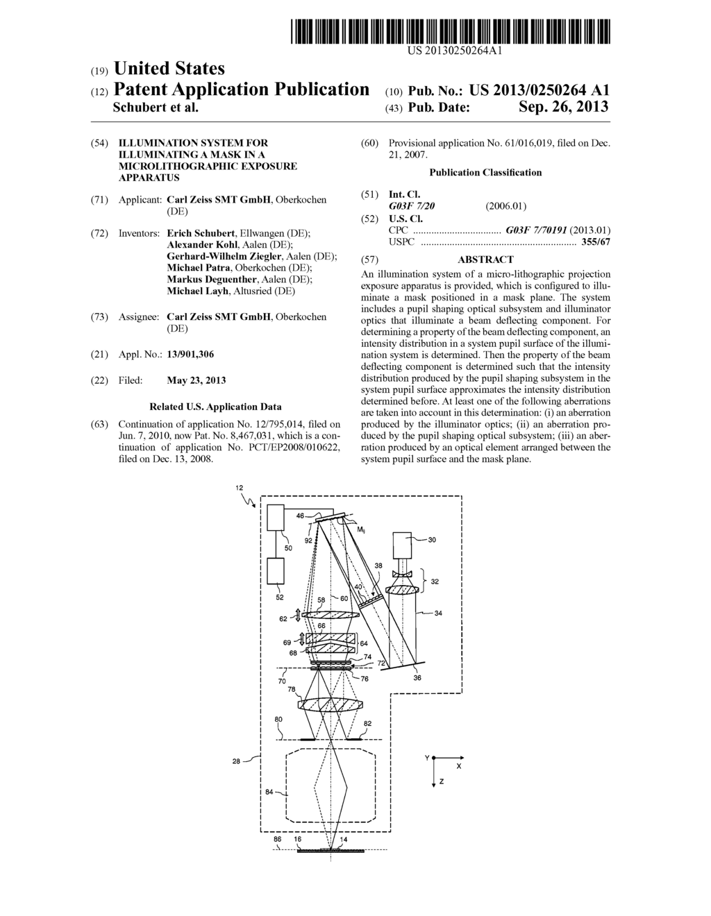 ILLUMINATION SYSTEM FOR ILLUMINATING A MASK IN A MICROLITHOGRAPHIC     EXPOSURE APPARATUS - diagram, schematic, and image 01