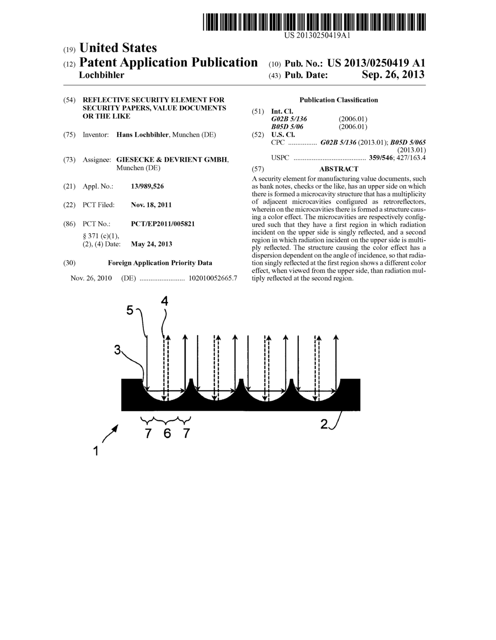 REFLECTIVE SECURITY ELEMENT FOR SECURITY PAPERS, VALUE DOCUMENTS OR THE     LIKE - diagram, schematic, and image 01