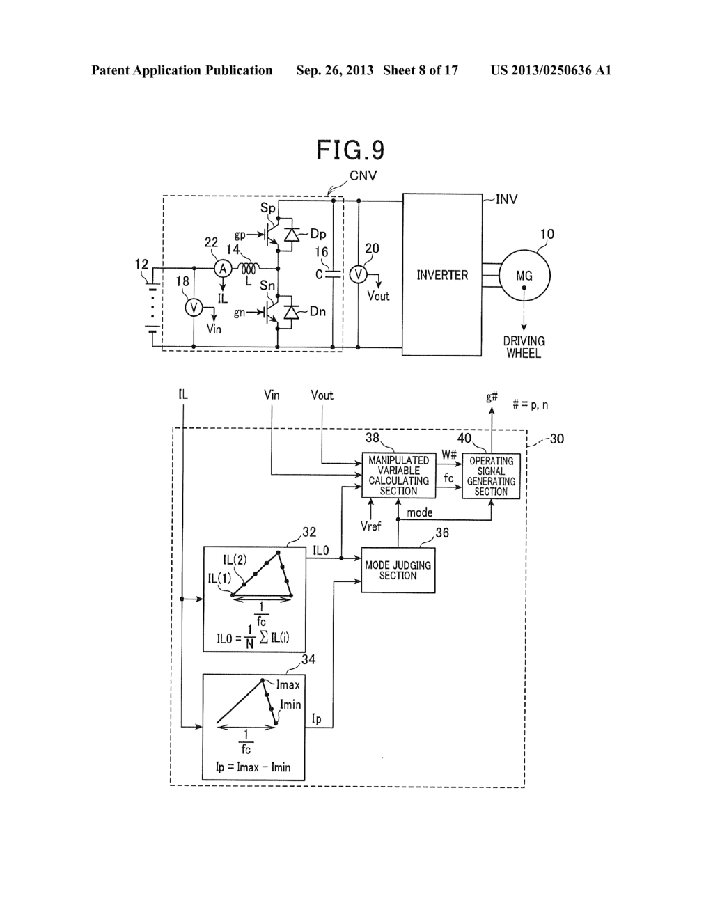 POWER CONVERSION CONTROL DEVICE AND POWER CONVERSION DEVICE USING THE SAME - diagram, schematic, and image 09