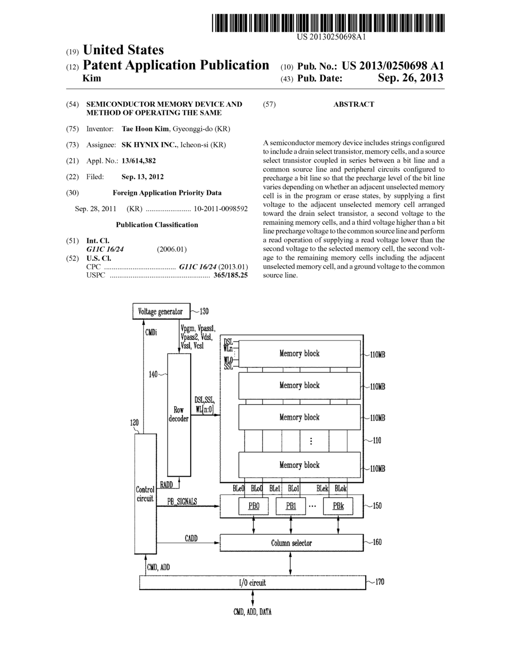 SEMICONDUCTOR MEMORY DEVICE AND METHOD OF OPERATING THE SAME - diagram, schematic, and image 01