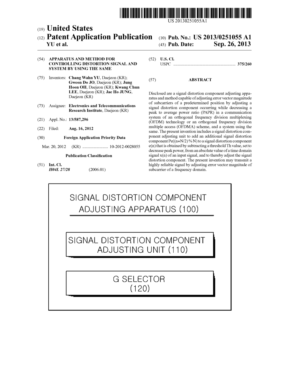 APPARATUS AND METHOD FOR CONTROLLING DISTORTION SIGNAL AND SYSTEM BY USING     THE SAME - diagram, schematic, and image 01