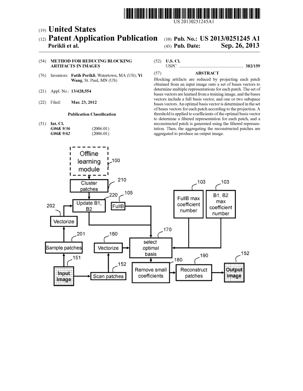 Method for Reducing Blocking Artifacts in Images - diagram, schematic, and image 01