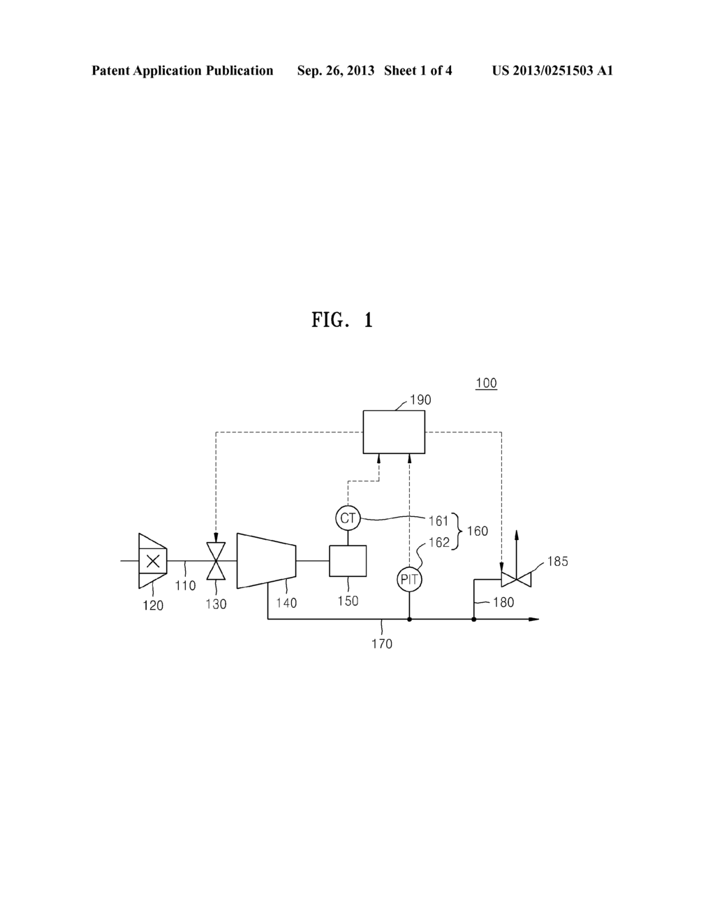 METHOD OF CONTROLLING COMPRESSOR SYSTEM FOR PREVENTING SURGE OCCURRENCE     AND COMPRESSOR SYSTEM USING THE SAME - diagram, schematic, and image 02